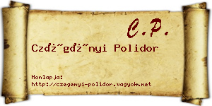 Czégényi Polidor névjegykártya